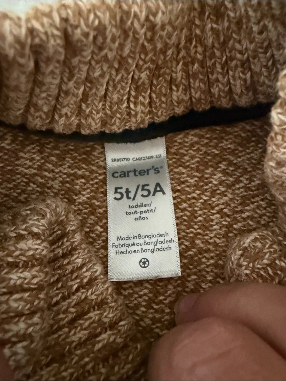 Carter's 5T Boys 100% Cotton Sweater Bundle Red Brown Shawl Collar